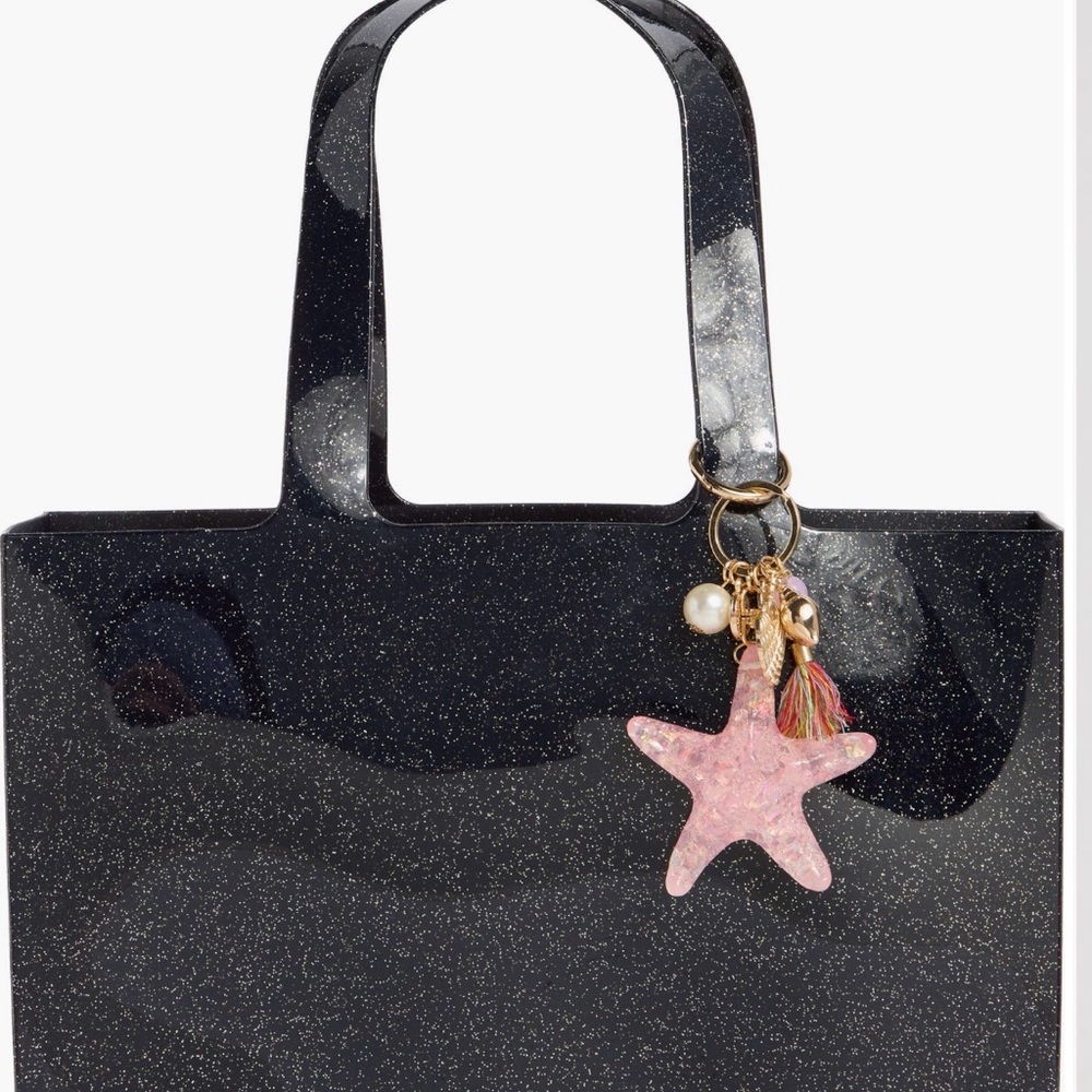 Madden Girl Black Glitter Tote
